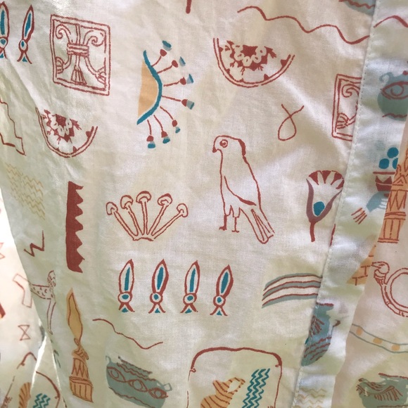 Anthropologie Sleeveless Top with artwork by Danielle Kroll EUC Size Small - Picture 3 of 8